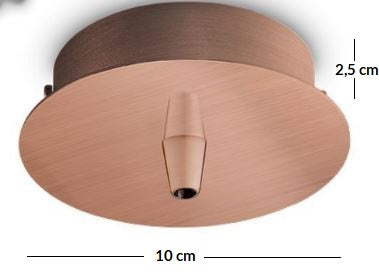 Ideallux rosone standard 1 luce rame