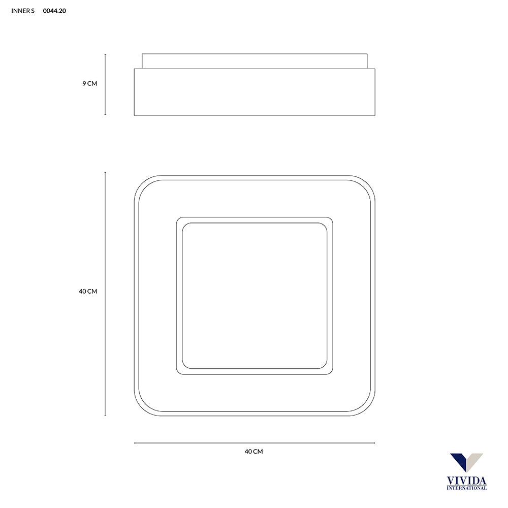 Inner-s plafoniera 40 sabbia 32w 3000k