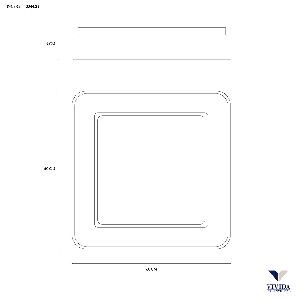 Vivida International Inner S plafoniera LED dimmerabile in 3 misure