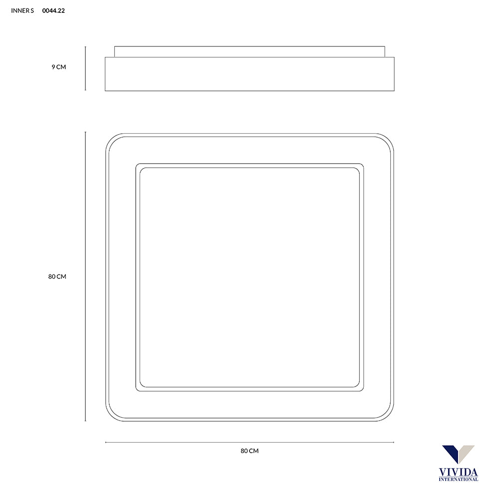 Inner-s plafoniera 80 bianco 80w 3000k