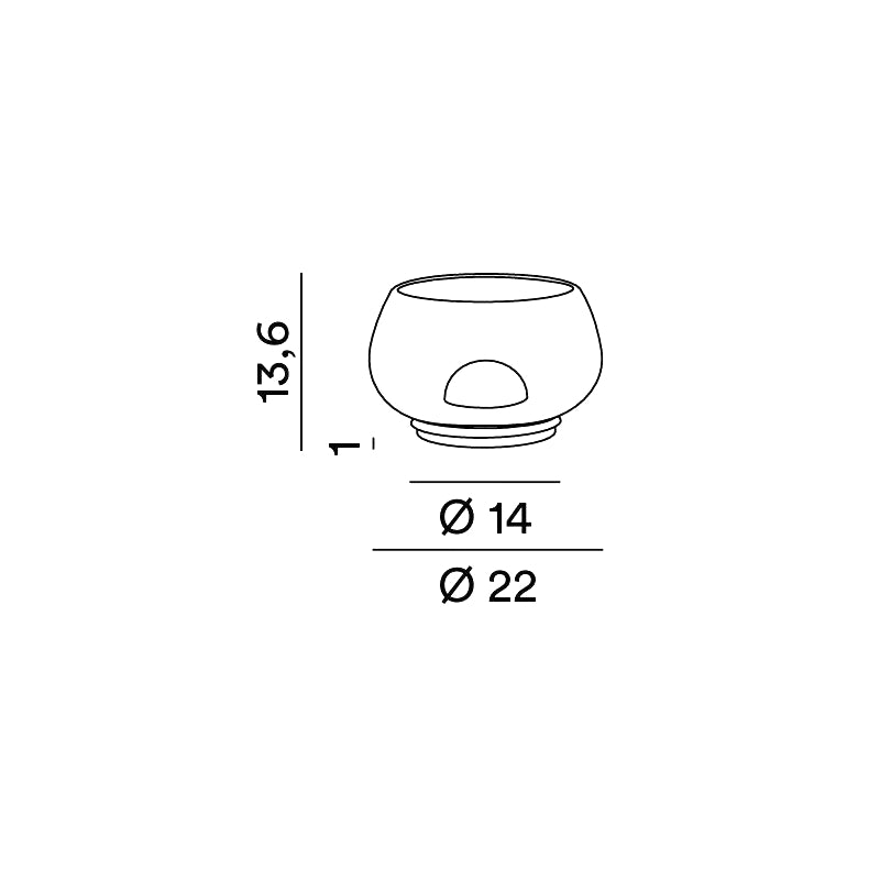 Perenz Kave - lumetto LED dimmerabile touch vetro bianco lucido o specchiato, base bianco o nero opaco Perenz Lampade da tavolo