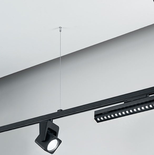 Perenz Kit Sospensione Binario – accessorio 2 m acciaio (Bianco, Nero) Perenz Sistemi e tesate