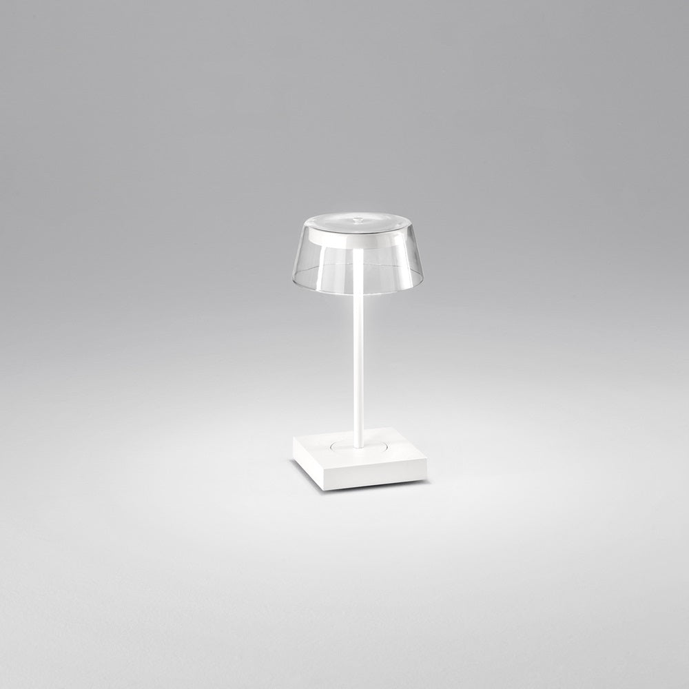 Lampada da tavolo ricaricabile a batterie in alluminio pressofuso verniciato a polvere per uso interno/esterno