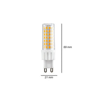 Led G9 7W 645lm 6000K G9 21x69mm 2pz/blister