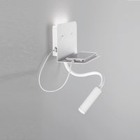 Applique in metallo verniciato con flessibile + porta usb Perenz Lampade da parete interno