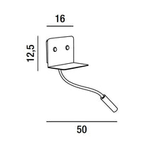 Applique in metallo verniciato con flessibile + porta usb Perenz Lampade da parete interno