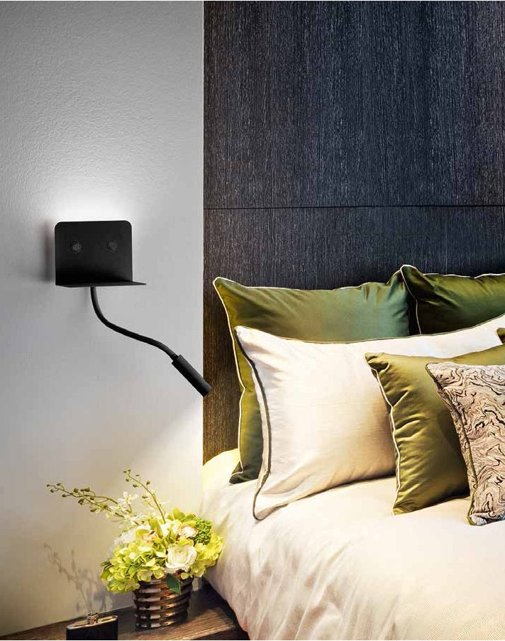 Applique in metallo verniciato con flessibile + porta usb Perenz Lampade da parete interno