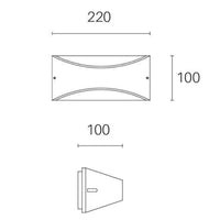Thumbnail for Lhasa applique fascia 10w led 3000k disponibile in vari colori Sovil Lampade da esterno