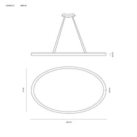 Thumbnail for Lifering ovale sospensione 80w white