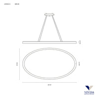 Vivida International Lifering-O - sospensione LED ovale dimmerabile in 3 misure