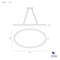 Vivida International Lifering-O - sospensione LED ovale dimmerabile in 3 misure