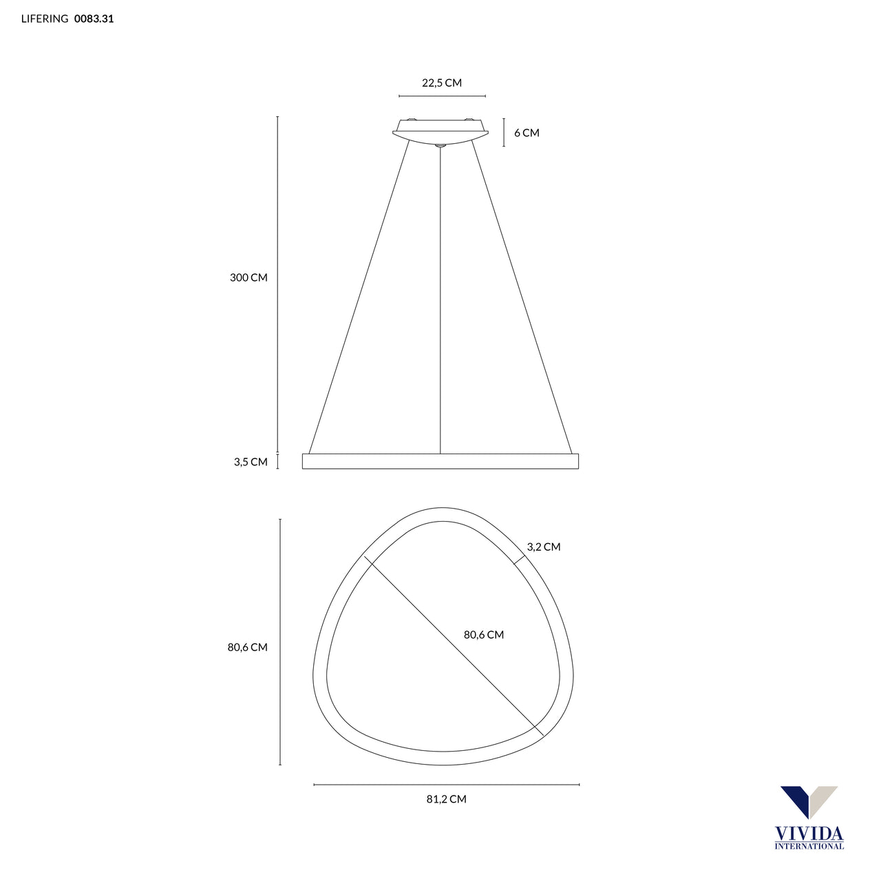 Lifering-Plettro sospensione Vivida international Lampade a sospensione