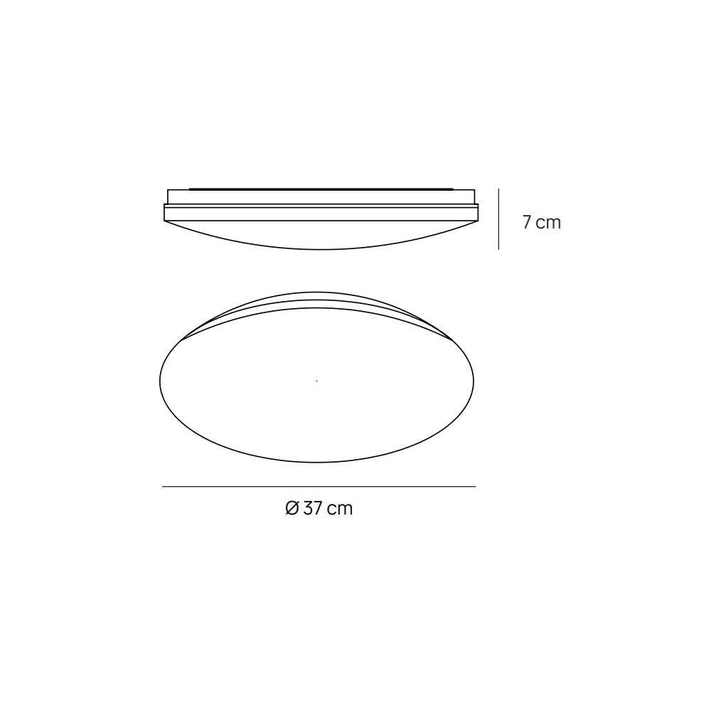 LOLA  Plafoniera LED tonda bianca   30W  CCT regolabile Vivida luce Plafoniere