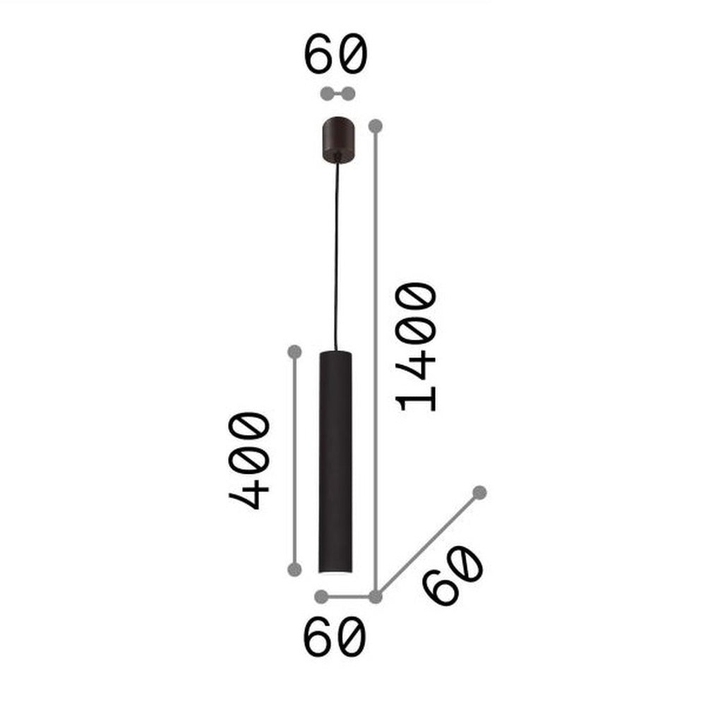Ideal Lux Look SP1 Round D60 sospensione E27 colori multipli Ideallux Lampade a sospensione