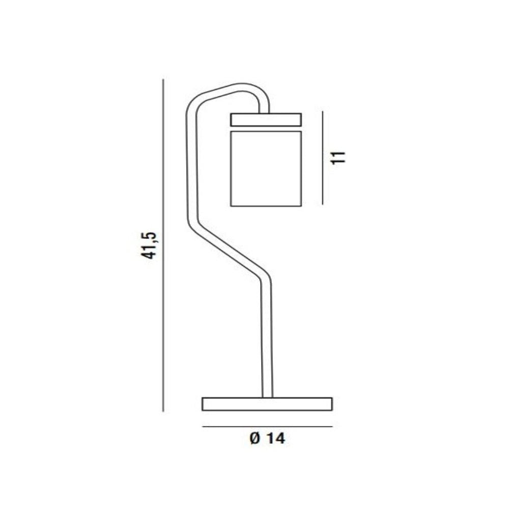 Lampada da tavolo in alluminio verniciato Perenz Lampade da tavolo