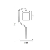 Lampada da tavolo in alluminio verniciato Perenz Lampade da tavolo