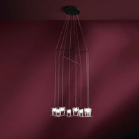 Thumbnail for Maryon sospensione 8 luci marrone ossidato 8x2w 3000k