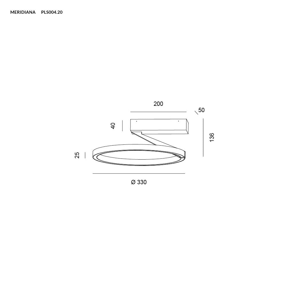 MERIDIANA lampada da parete/soffitto lamp 33W bronzo dimmerabile
