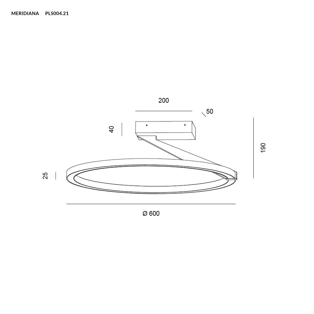 MERIDIANA lampada da parete/soffitto 44W bronzo dimmerabile