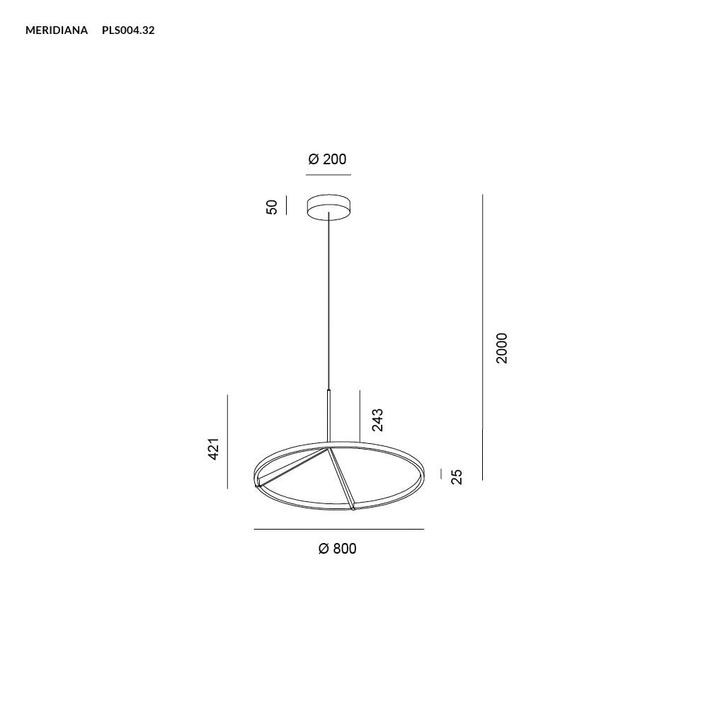 Vivida International Meridiana - sospensione LED dimmerabile CCT 3000K-4000K (bianco, bronzo, nero, sabbia, titanio)