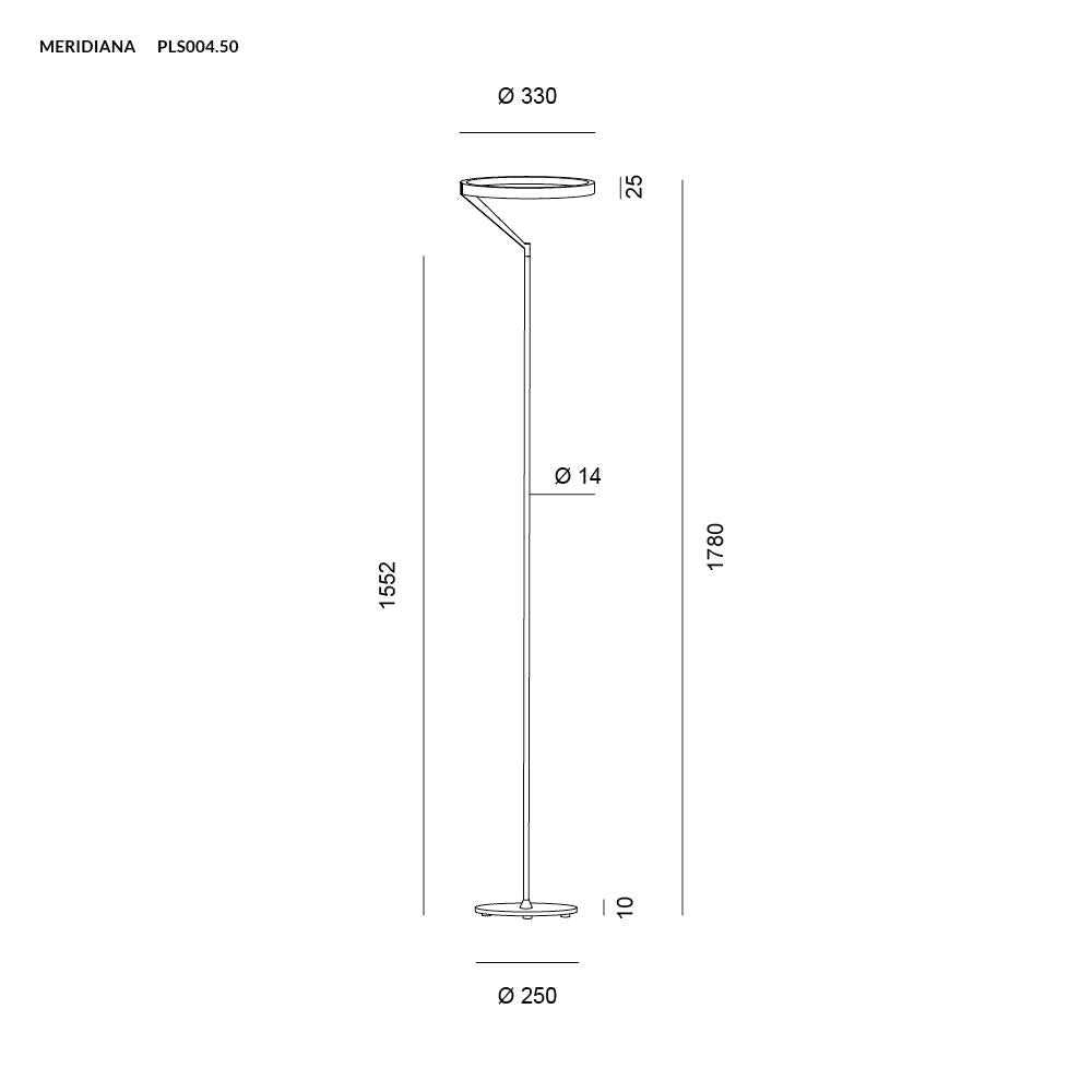 Vivida International Meridiana - piantana LED dimmerabile 27 W in più colori Vivida plus Lampade da terra