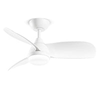 Milo perenz Ventilatore da Soffitto LED Dimmerabile Bianco Opaco Ø91,5 cm