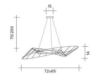 Tesa nera sospensione piccola (ULTIMI DISPONIBILI - N°1 ) Sforzin illuminazione Lampade a sospensione