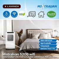 Mistralvan 5200 WiFi – Condizionatore Portatile Smart per Caravan, Camper e Casa Altre Materiale elettrico