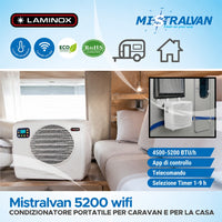 Mistralvan 5200 WiFi – Condizionatore Portatile Smart per Caravan, Camper e Casa Altre Materiale elettrico