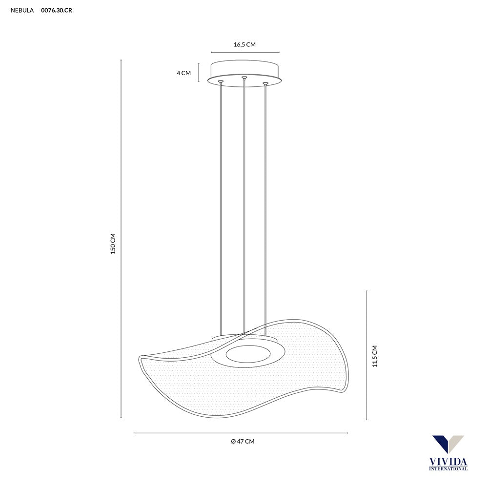 Nebula sospensione 3000k Vivida international Lampade a sospensione