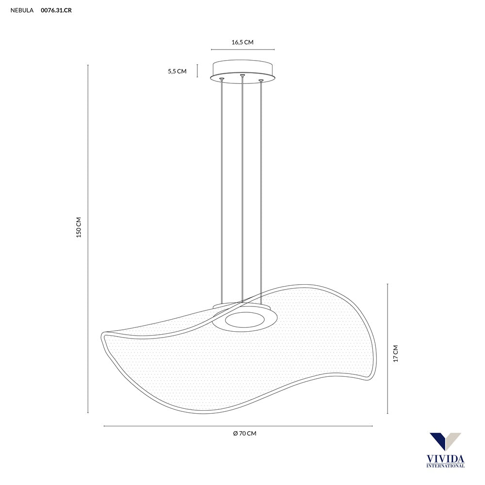 Nebula sospensione 3000k Vivida international Lampade a sospensione