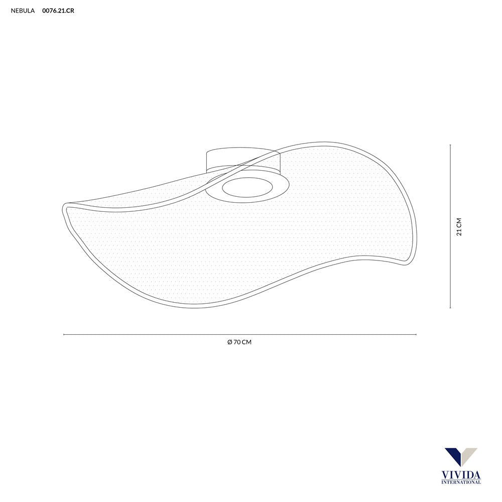 Nebula plafoniera cromo 3000k Vivida international Lampade da soffitto