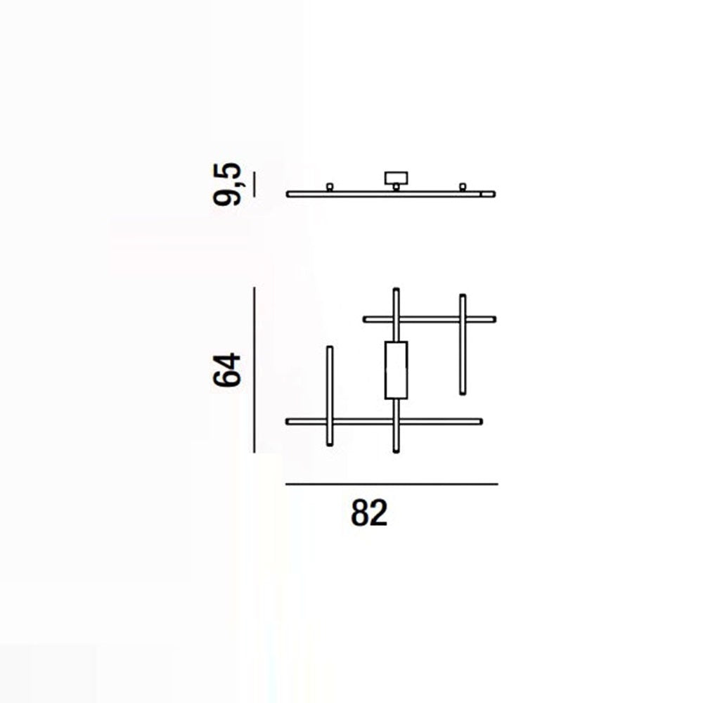 Plafoniera net in alluminio verniciato disponibile in diversi colori e misure Perenz Lampade da soffitto