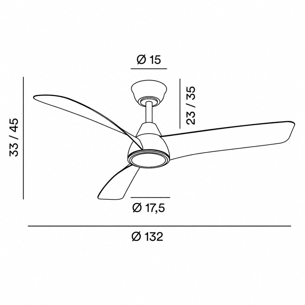 Perenz Nora Ventilatore da Soffitto LED CCT Bianco o Grigio Opaco Perenz Ventilatori