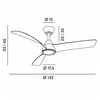 Perenz Nora Ventilatore da Soffitto LED CCT Bianco o Grigio Opaco Perenz Ventilatori