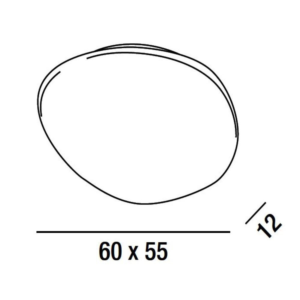 Plafoniera con diffusore in acrilico bianco effetto "cielo stellato".