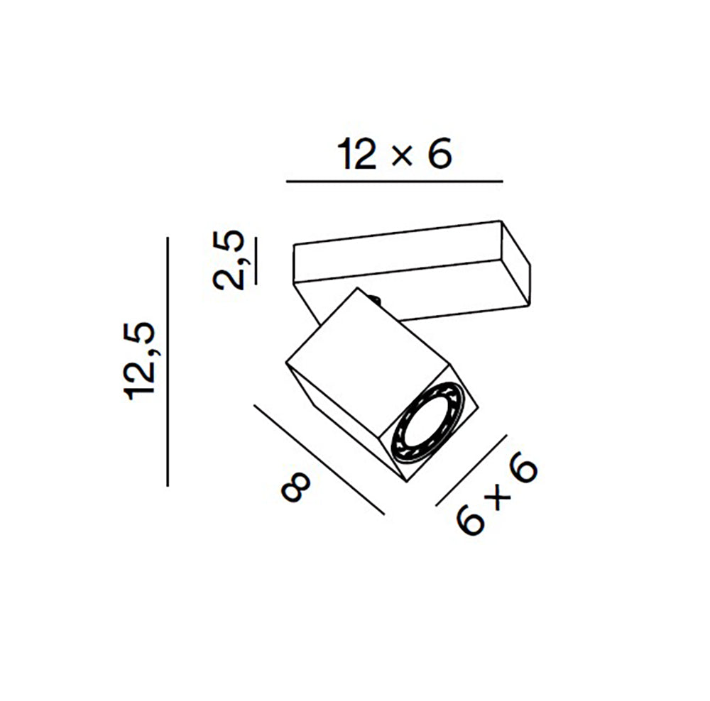 Perenz Oddy – Faretti e Plafoniere Orientabili in Alluminio | Bianco e Nero | 12×6, 60×6, 120×6, 200×6 cm