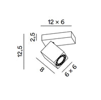 Thumbnail for Perenz Oddy – Faretti e Plafoniere Orientabili in Alluminio | Bianco e Nero | 12×6, 60×6, 120×6, 200×6 cm