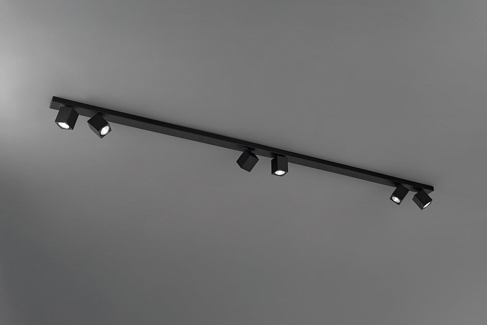 Perenz Oddy • faretto / plafoniera orientabile in alluminio — varianti 12×6, 60×6, 120×6, 200×6 cm, bianco opaco / nero opaco Perenz Faretti e scatole portafaretto