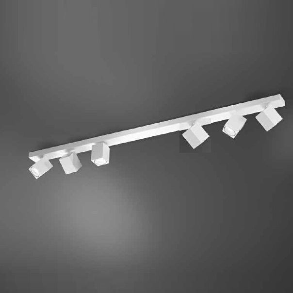 Perenz Oddy • faretto / plafoniera orientabile in alluminio — varianti 12×6, 60×6, 120×6, 200×6 cm, bianco opaco / nero opaco Perenz Faretti e scatole portafaretto