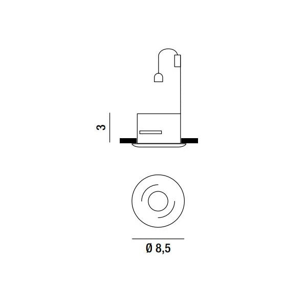 Faretto da incasso fisso in acciaio Perenz Faretti e lampade da incasso