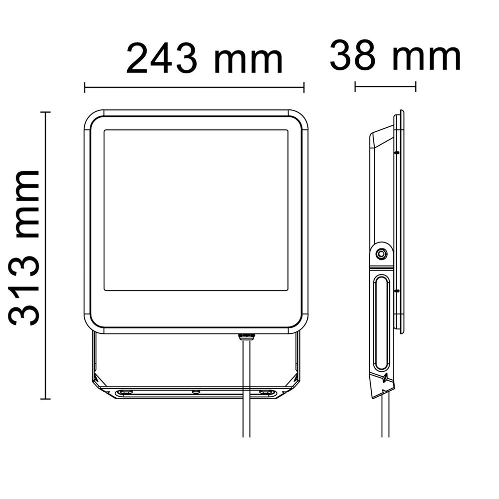 Proiettore LED 90W - 3000K - Bianco Shot Lampade da esterno