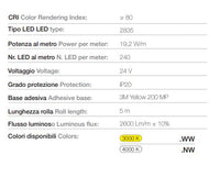 Thumbnail for 240 LED | 19,2 W/m | 24 V | IP20 | 5m