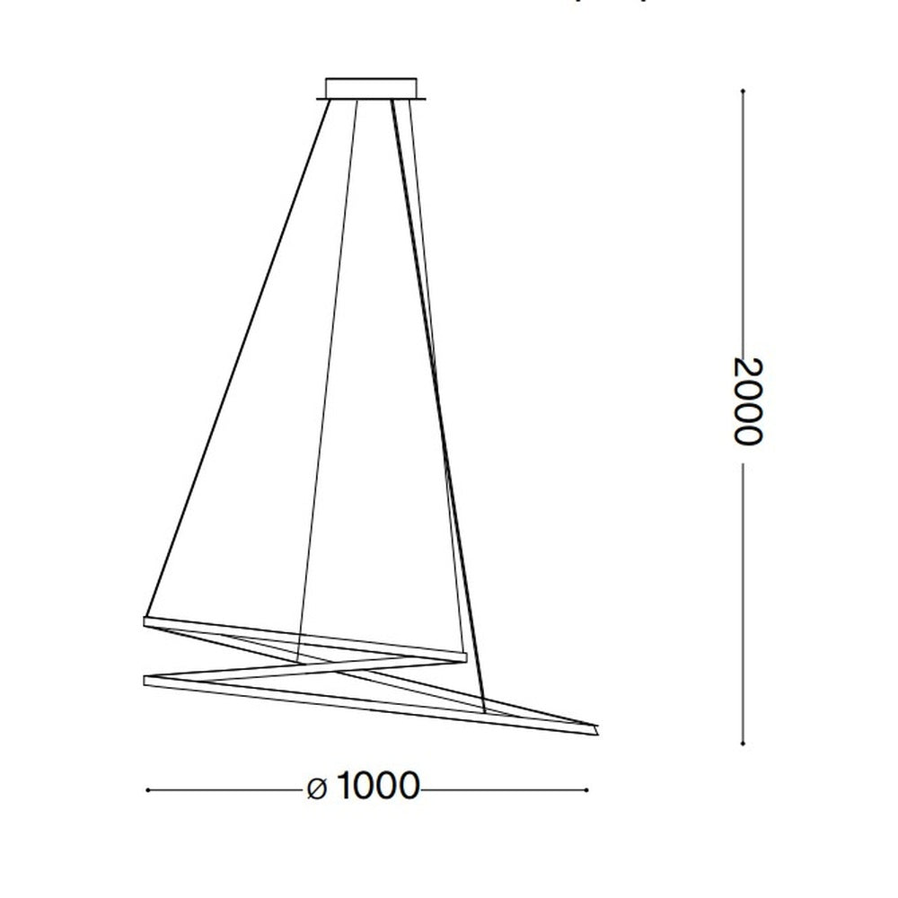 Ideal Lux Oz SP sospensione LED - bianco nero ottone Ideallux Lampade a sospensione