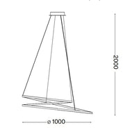 Ideal Lux Oz SP sospensione LED - bianco nero ottone Ideallux Lampade a sospensione