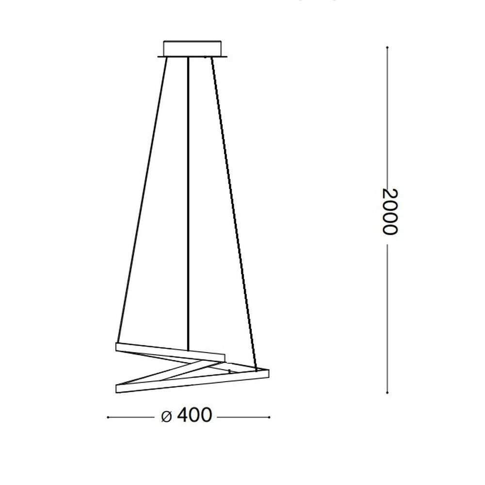 Ideal Lux Oz SP sospensione LED - bianco nero ottone Ideallux Lampade a sospensione