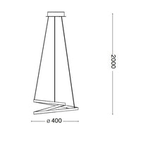 Ideal Lux Oz SP sospensione LED - bianco nero ottone Ideallux Lampade a sospensione