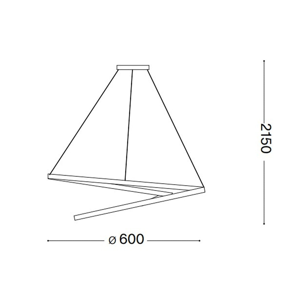 Ideal Lux Oz SP sospensione LED - bianco nero ottone Ideallux Lampade a sospensione