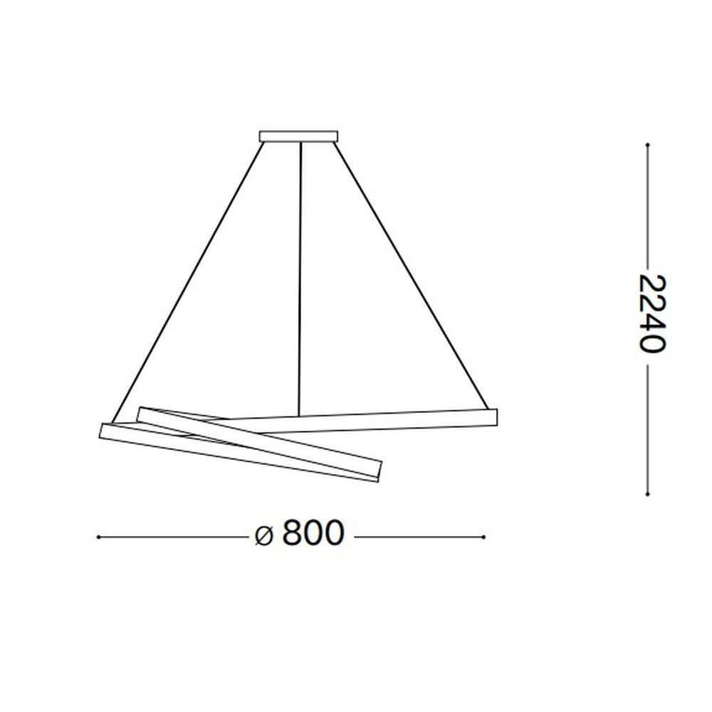 Ideal Lux Oz SP sospensione LED - bianco nero ottone Ideallux Lampade a sospensione