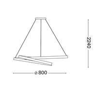 Ideal Lux Oz SP sospensione LED - bianco nero ottone Ideallux Lampade a sospensione